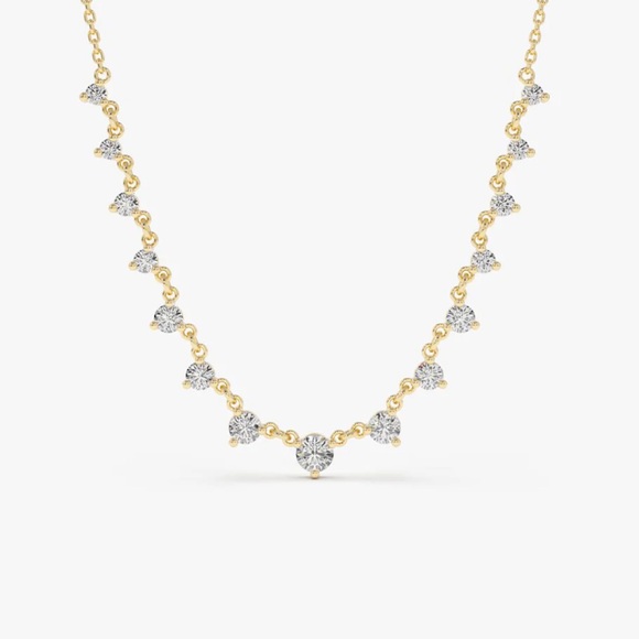 Ferko's Jewelry - NWT Ferko’s Fine Jewelry 14k 0.85 ctw Solitaire Diamond Graduating Necklace